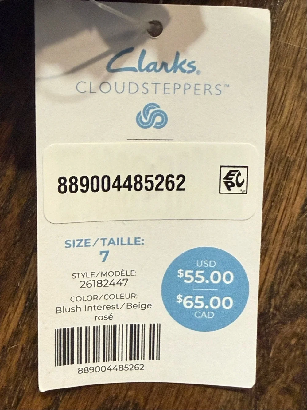 Clarks Cloudsteppers Breeze Dalia Sandals Blush Pink Size 7 NWT